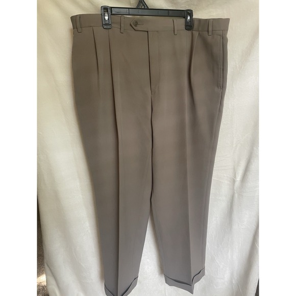 Ralph Lauren Other - Ralph Ralph Lauren‎ 42 x 30 Beige Khaki Pleated Cuffed Mens Dress Pants
